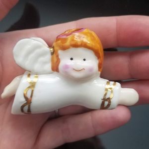 Vintage Enesco angel candle holder 1979
